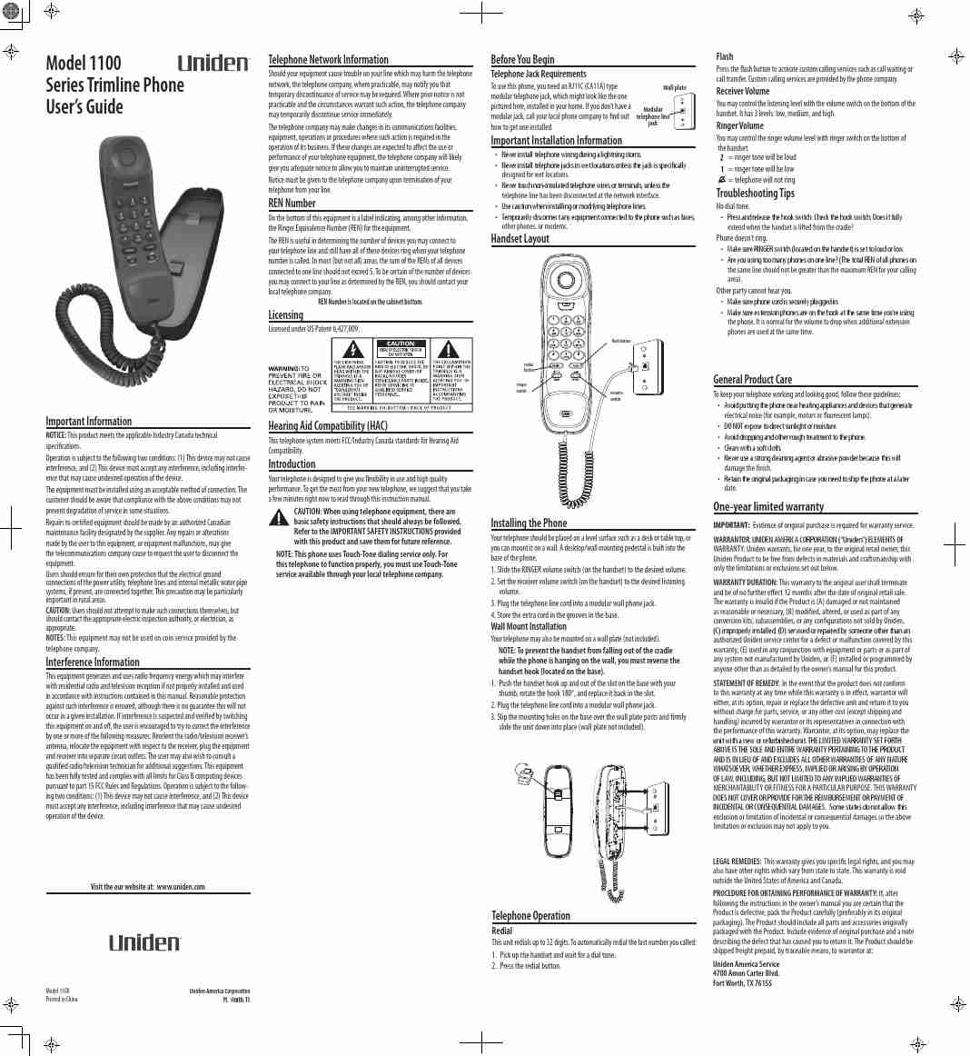 Uniden Telephone 1100 Series-page_pdf